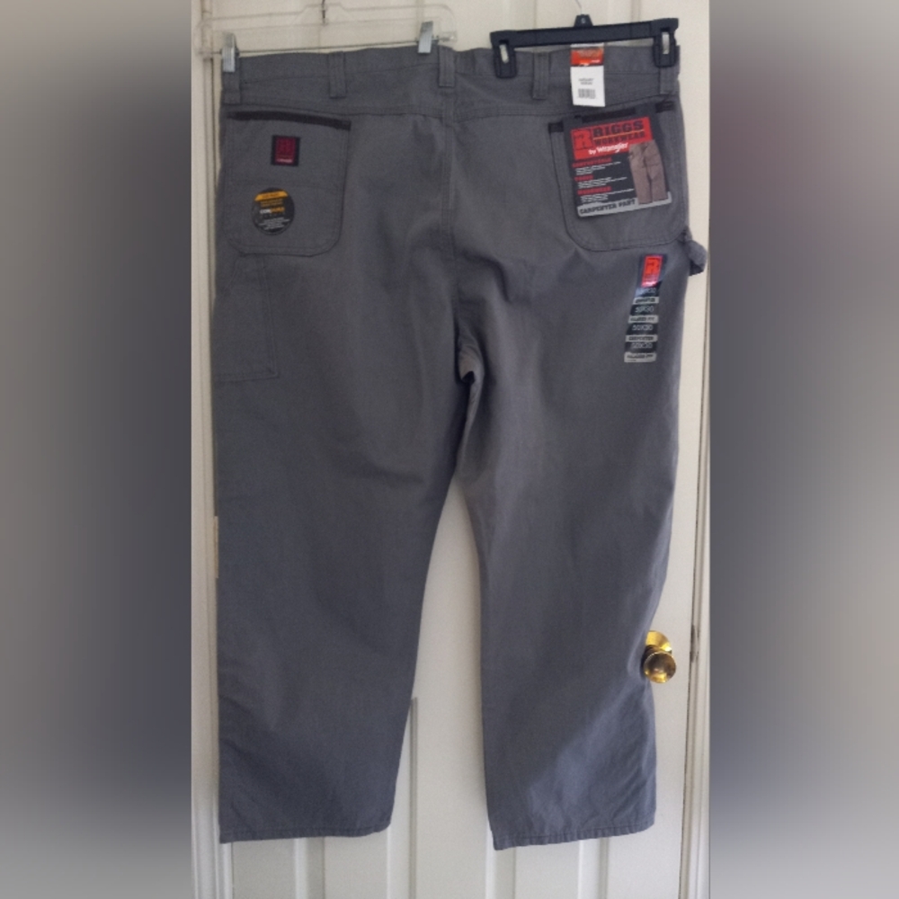 Wrangler Riggs Ripstop Workwear Carpenter Pants 50x30 Gray NWT - Picture 11 of 13